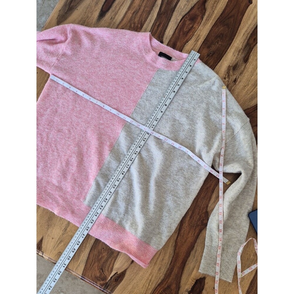 Heyson two tone Pink & Cream sweater 20% Wool - Picture 6 of 16